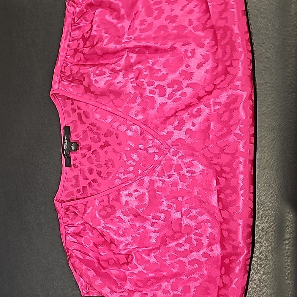Ladies hot pink animal print top